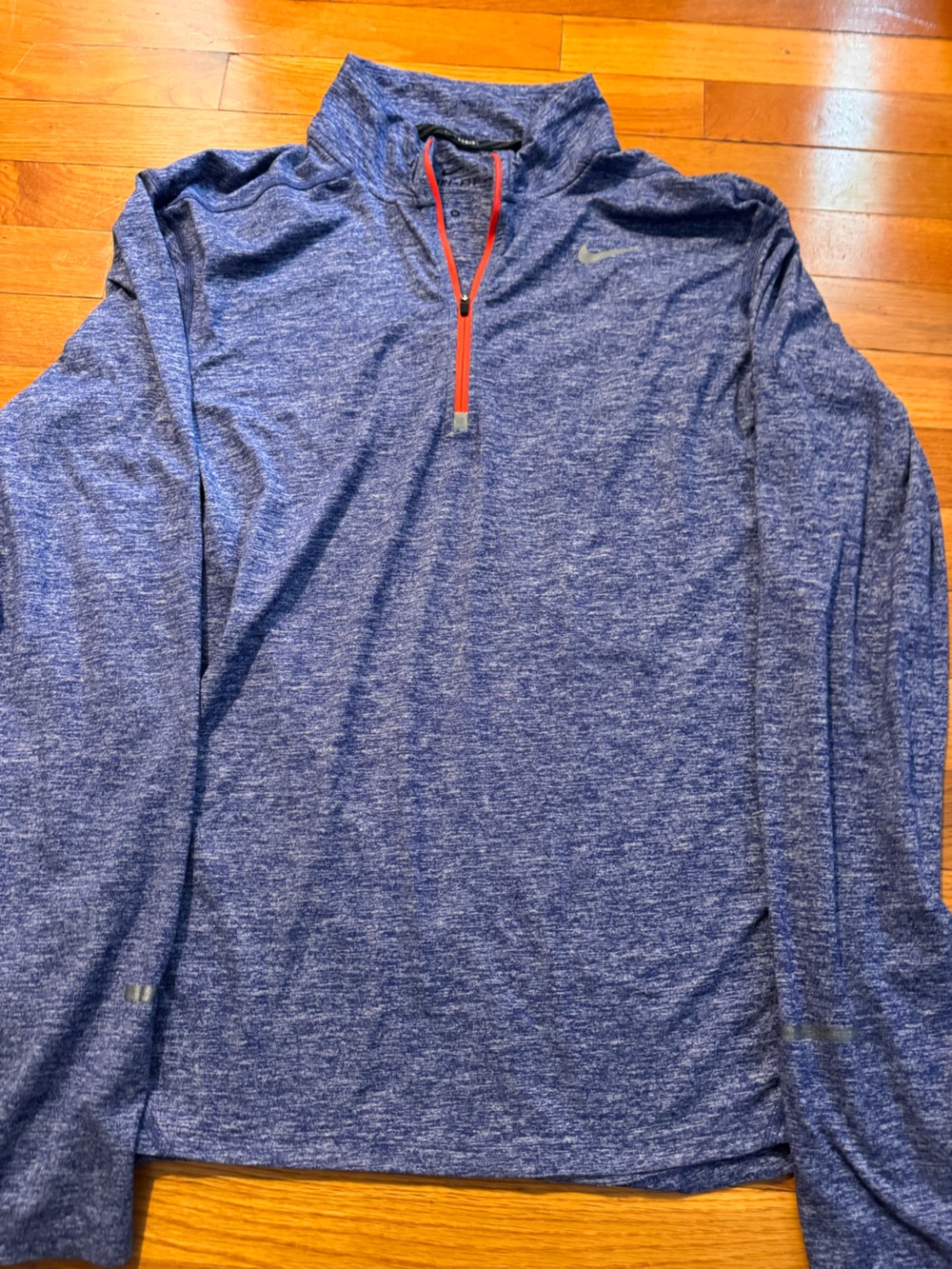 Nike Blue Heather Quarter-Zip Performance Pullover